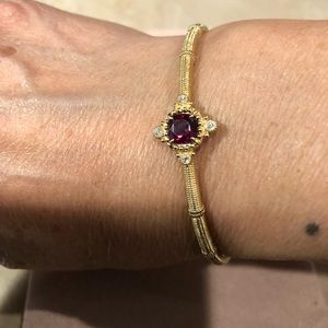 Judith Ripka 14K Gold Angelica Rhodolite Diamond